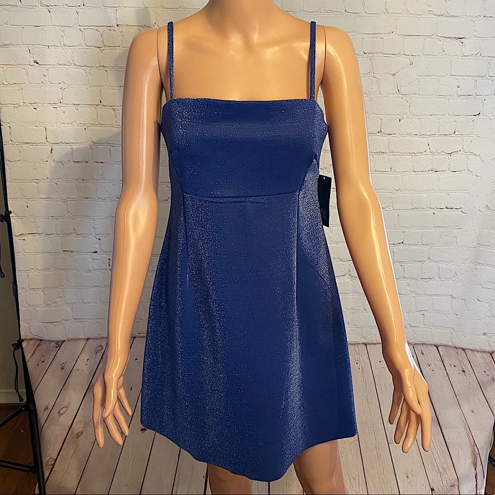 Wild Fable blue & silver sparkle NYE dress party cocktail NWT size medium